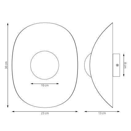 Stenska svetilka FIERO 1xG9/8W/230V siva