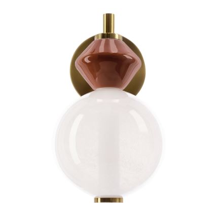 Stenska svetilka FLORES LED/7W/230V zlata/rjava