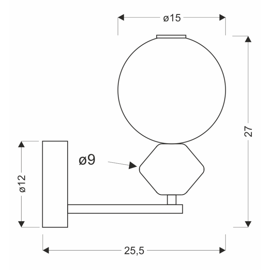 Stenska svetilka FLORES LED/7W/230V zlata/rjava