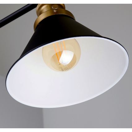 Stenska svetilka FUNDO 1xE27/40W/230V črna/zlata