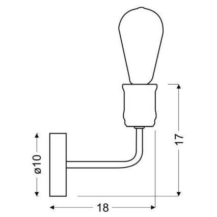 Stenska svetilka GOLDIE 1xE27/60W/230V
