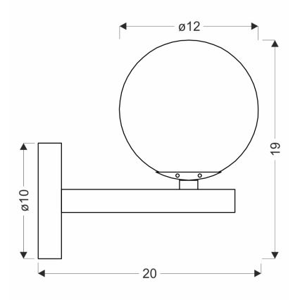 Stenska svetilka KAMA 1xG9/28W/230V črna/dimna črna