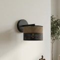 Stenska svetilka KARBON 1xE27/15W/230V črna/rjava