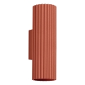 Stenska svetilka KARBON 2xGU10/10W/230V rdeča