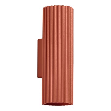 Stenska svetilka KARBON 2xGU10/10W/230V rdeča