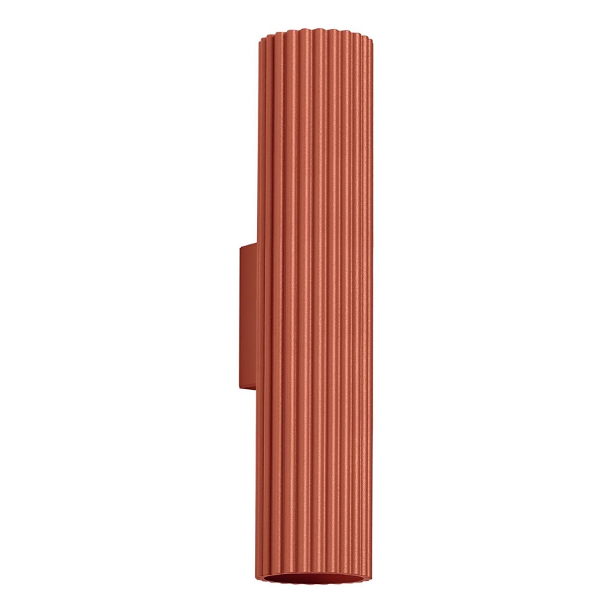 Stenska svetilka KARBON 2xGU10/10W/230V rdeča