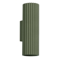 Stenska svetilka KARBON 2xGU10/10W/230V zelena