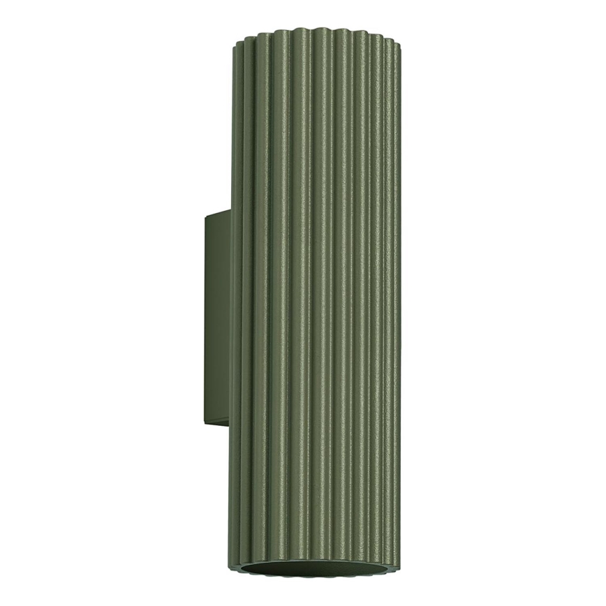 Stenska svetilka KARBON 2xGU10/10W/230V zelena