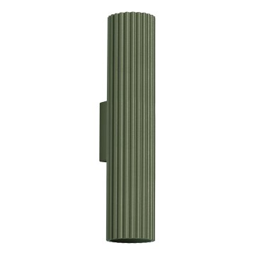 Stenska svetilka KARBON 2xGU10/10W/230V zelena