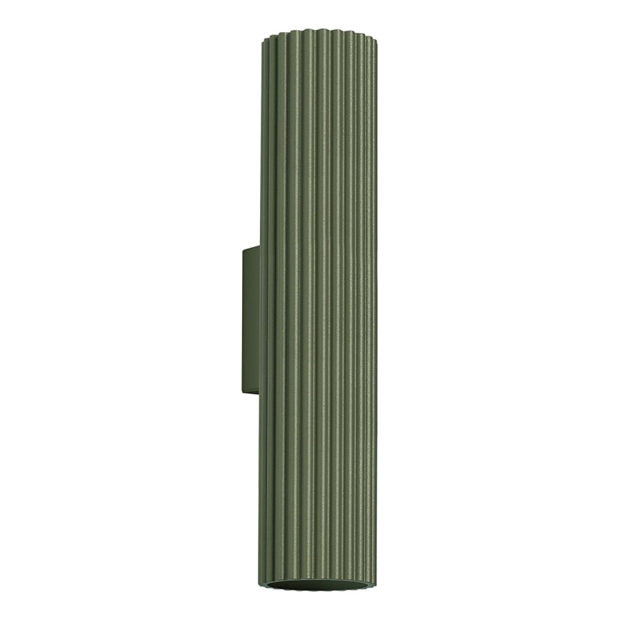 Stenska svetilka KARBON 2xGU10/10W/230V zelena