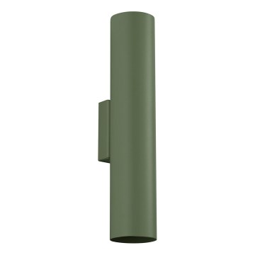 Stenska svetilka LAGOS 2xGU10/10W/230V zelena