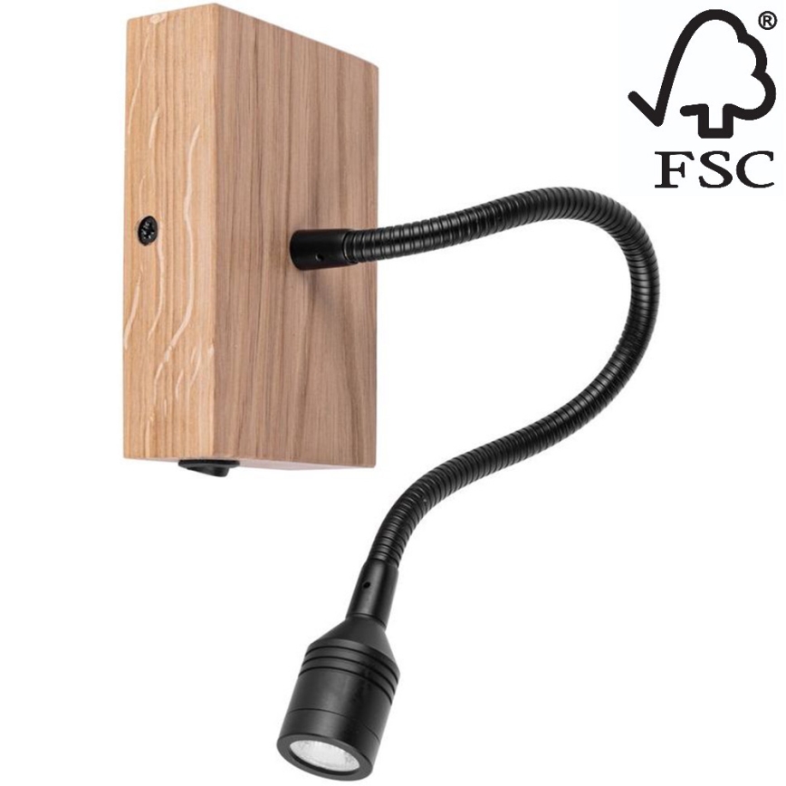 Stenska svetilka LECTOR LED/2,5W/230V hrast – FSC certifikat