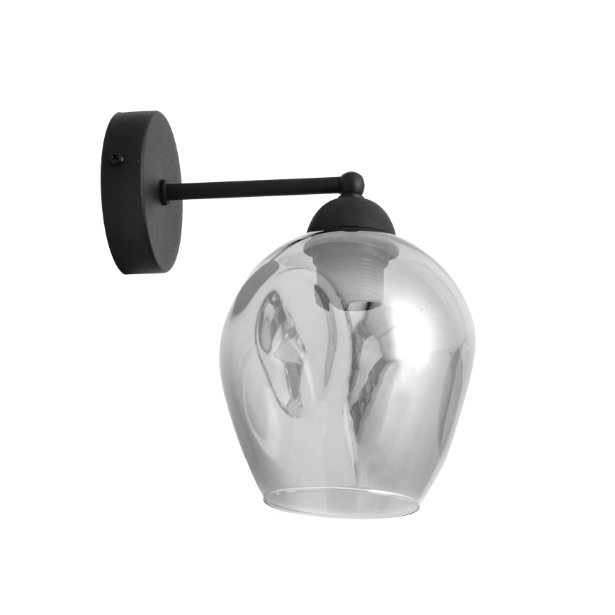 Stenska svetilka LILI 1xE27/15W/230V črna/siva