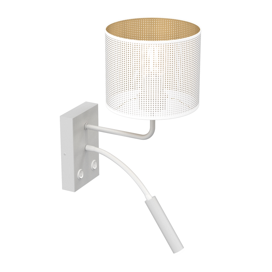 Stenska svetilka LOFT SHADE 1xE27/60W+1xG9/8W/230V bela/zlata