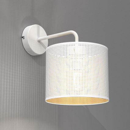 Stenska svetilka LOFT SHADE 1xE27/60W/230V bela/zlata