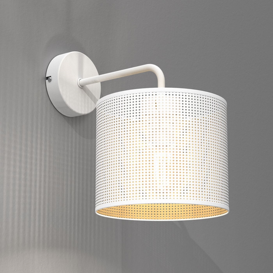 Stenska svetilka LOFT SHADE 1xE27/60W/230V bela/zlata