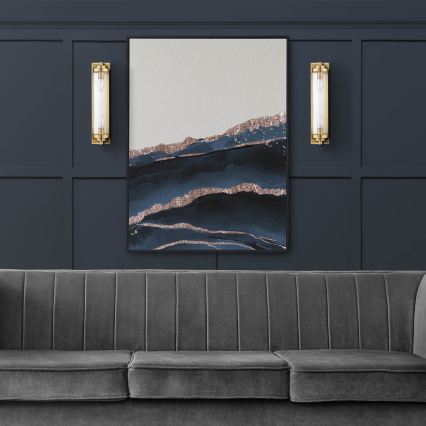 Stenska svetilka LORENZO 2xE14/40W/230V zlata