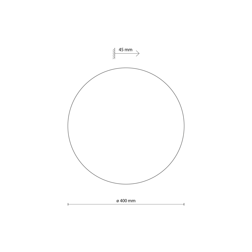 Stenska svetilka LUNA 4xG9/8W/230V pr. 40 cm črna