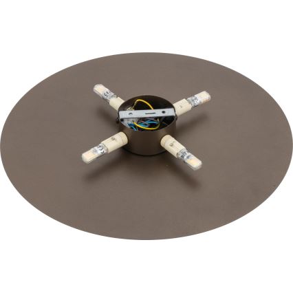 Stenska svetilka LUNA 4xG9/8W/230V pr. 40 cm rjava