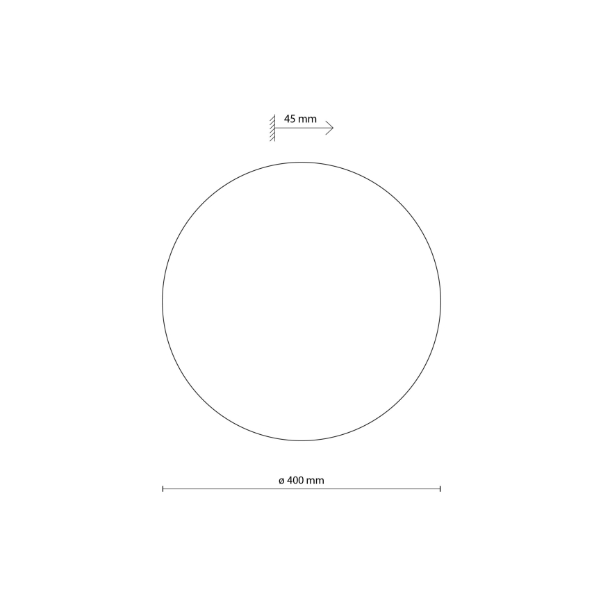 Stenska svetilka LUNA 4xG9/8W/230V pr. 40 cm siva