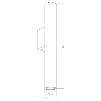 Stenska svetilka LUNGOMARE 2xGU10/10W/230V mat krom