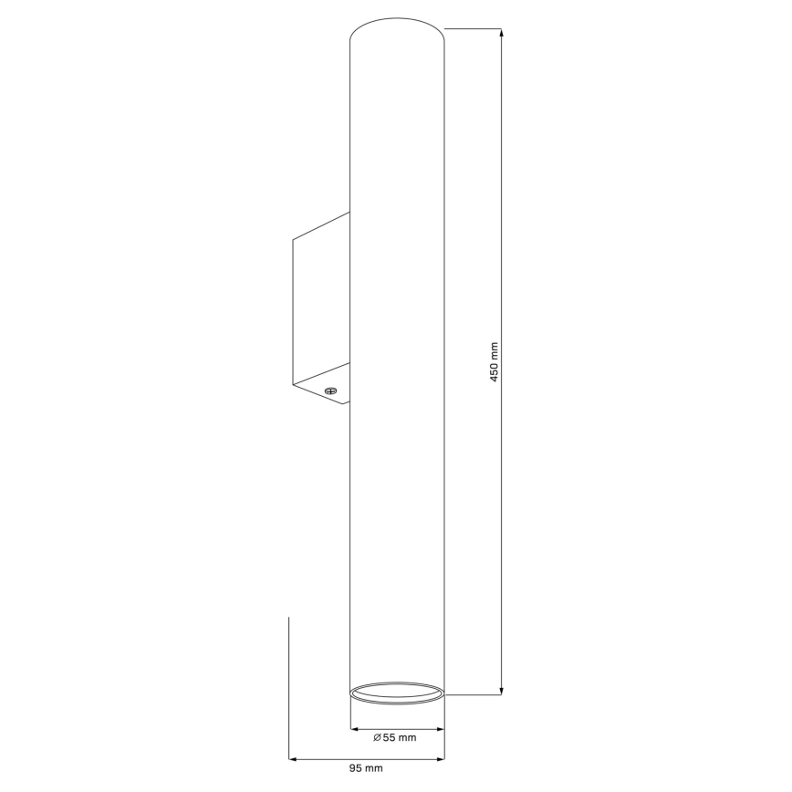 Stenska svetilka LUNGOMARE 2xGU10/10W/230V mat krom