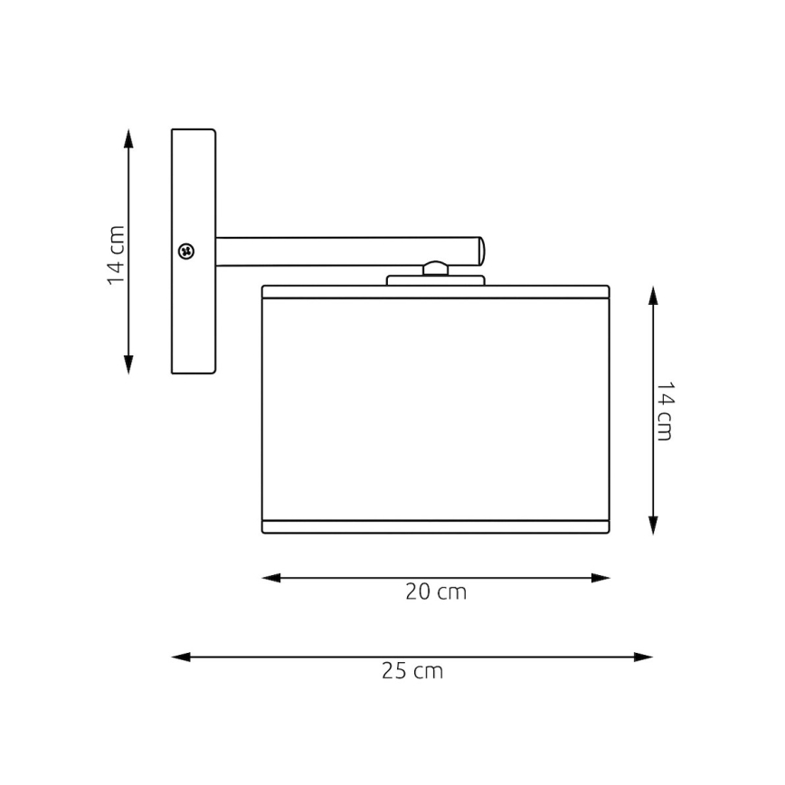 Stenska svetilka LUX 1xE27/15W/230V bela/zlata