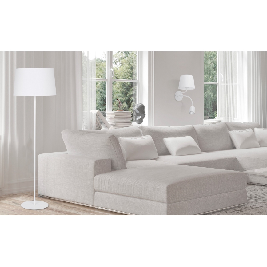 Stenska svetilka MAJA 1xE27/15W/230V + 1xGU10/10W/230V bela