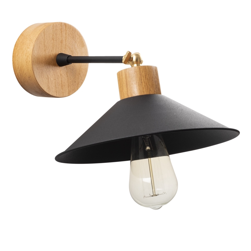 Stenska svetilka MANAVGAT 1xE27/40W/230V rjava/črna