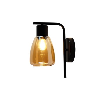 Stenska svetilka MOLDO 1xE27/40W/230V črna/dimna bež