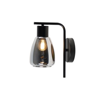 Stenska svetilka MOLDO 1xE27/40W/230V črna/dimna črna