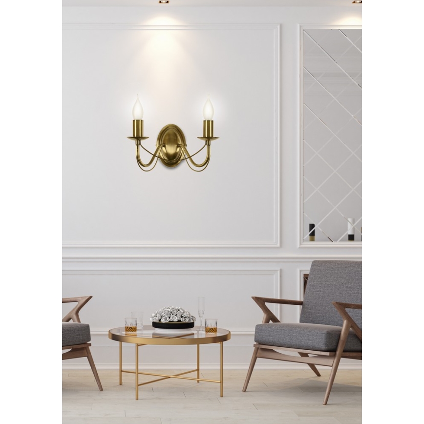 Stenska svetilka MUZA 2xE14/40W/230V