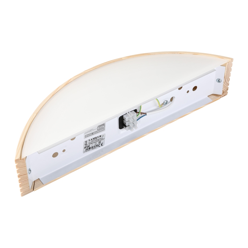 Stenska svetilka NATURAL MODERN 1xE27/15W/230V borovina