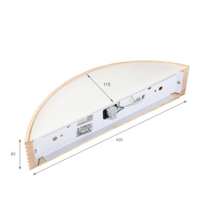 Stenska svetilka NATURAL MODERN 1xE27/15W/230V borovina