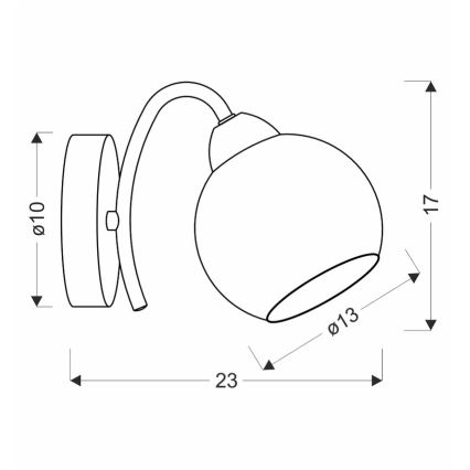 Stenska svetilka NESTOR 1xE27/40W/230V iz medenine