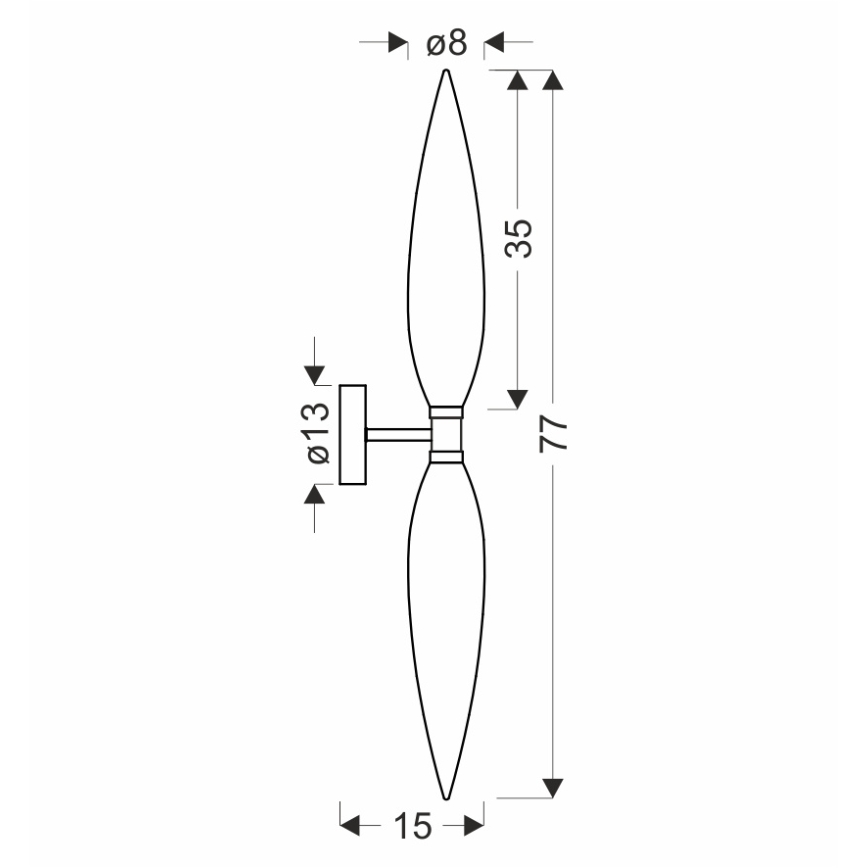 Stenska svetilka NORDIC 2xG9/5W/230V črna/zlata