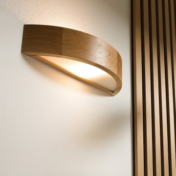 Stenska svetilka OAK 1xE27/60W/230V hrast