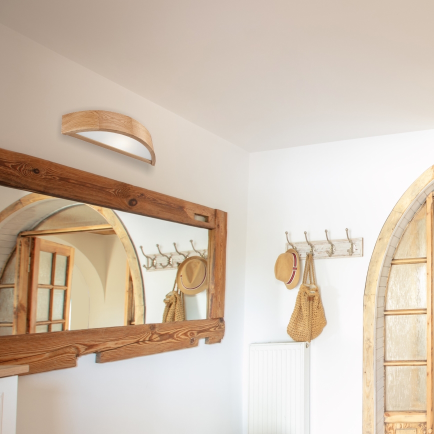 Stenska svetilka OAK 1xE27/60W/230V hrast