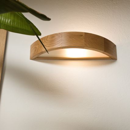 Stenska svetilka OAK 1xE27/60W/230V hrast
