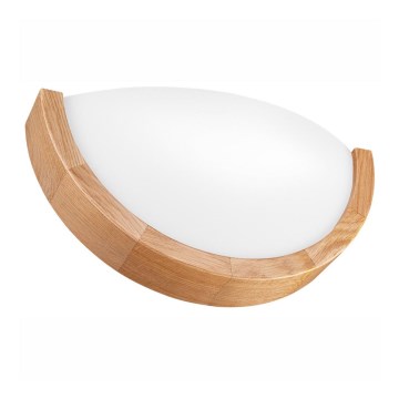 Stenska svetilka OAK SLIM 1xE27/60W/230V hrast