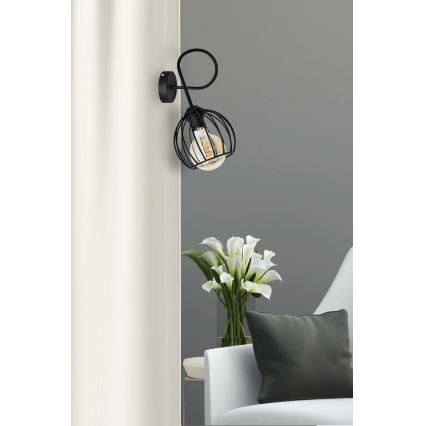 Stenska svetilka OXFORD 1xE27/15W/230V črna