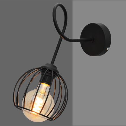 Stenska svetilka OXFORD 1xE27/15W/230V črna