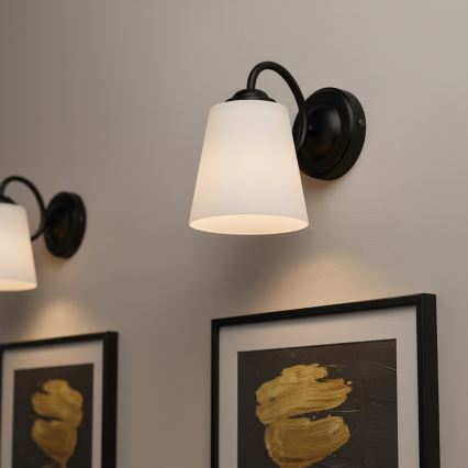 Stenska svetilka PAFOS 1xE27/15W/230V črna