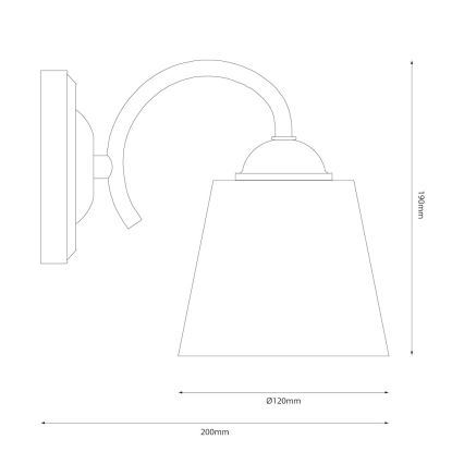 Stenska svetilka PAFOS 1xE27/15W/230V črna