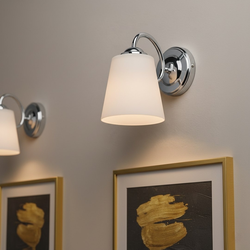 Stenska svetilka PAFOS 1xE27/15W/230V sijajni krom