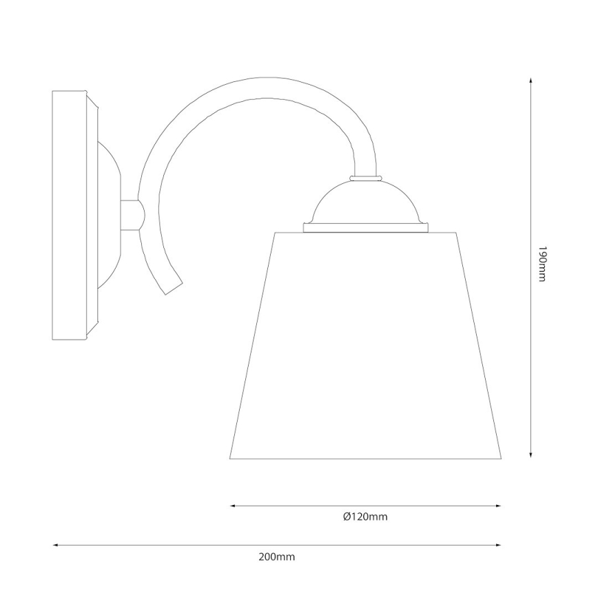 Stenska svetilka PAFOS 1xE27/15W/230V sijajni krom