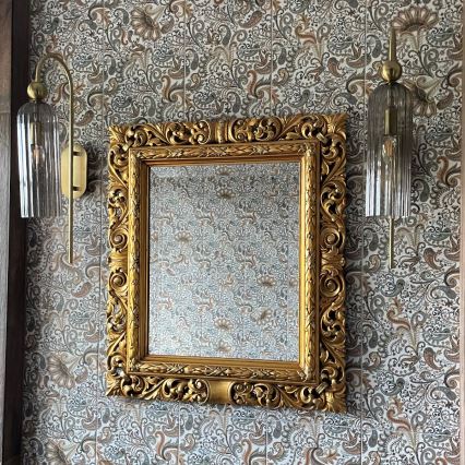 Stenska svetilka PIEGA 1xE14/40W/230V medenina/dimljena črna