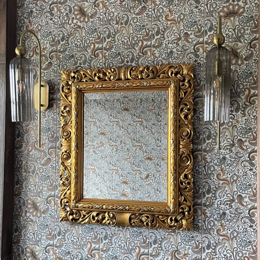 Stenska svetilka PIEGA 1xE14/40W/230V medenina/dimljena črna