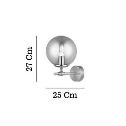 Stenska svetilka POLINO 1xE27/40W/230V zlata