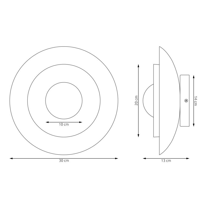 Stenska svetilka POPPI 1xG9/8W/230V črna/bela